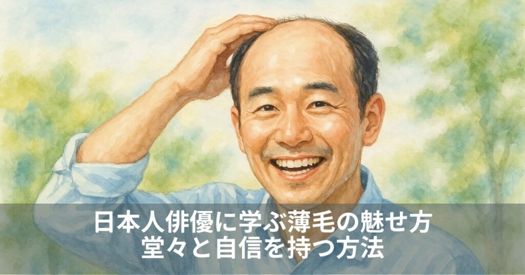 日本人俳優に学ぶ薄毛の魅せ方｜堂々と自信を持つ方法